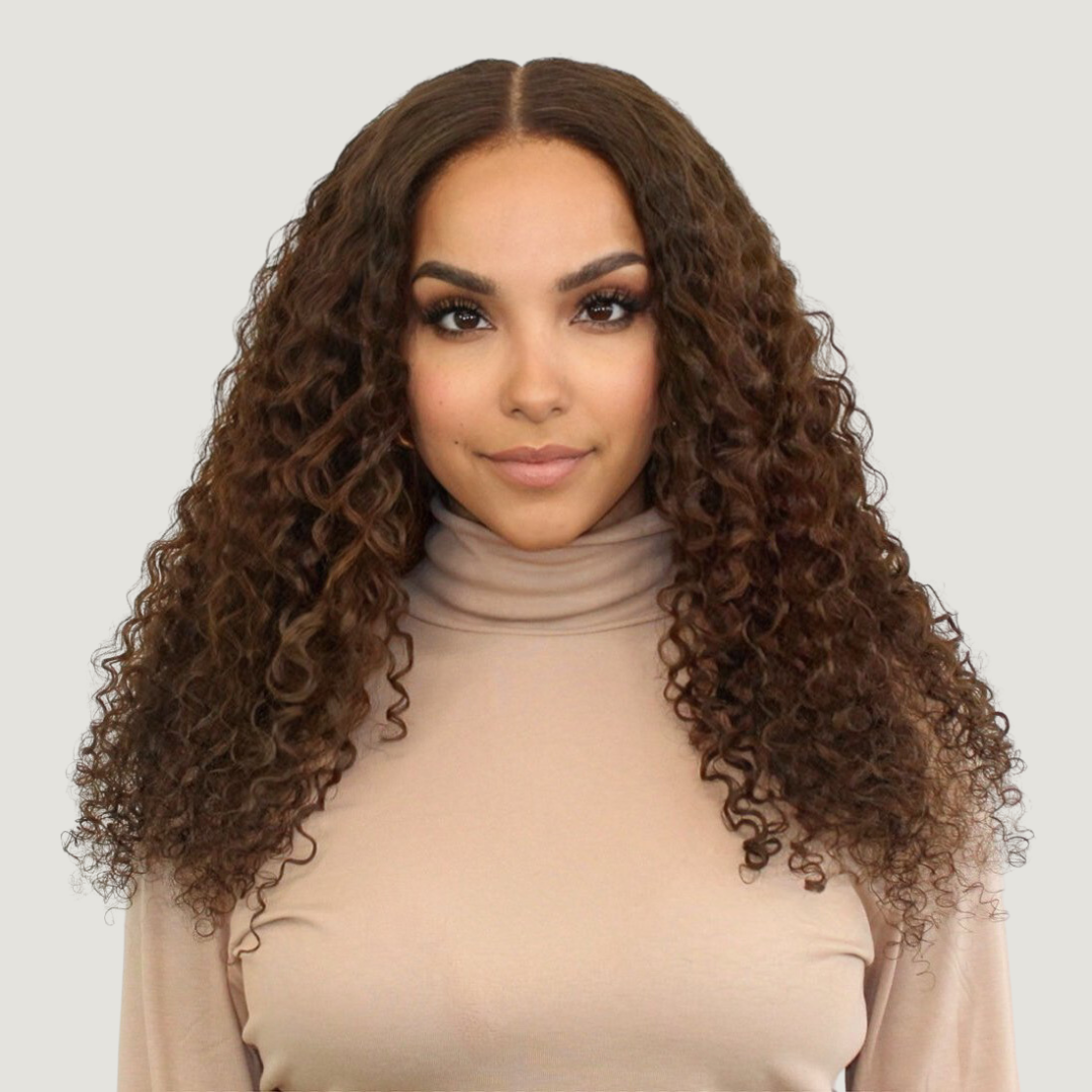 Natural Black Loose Curly HD Lace Wigs