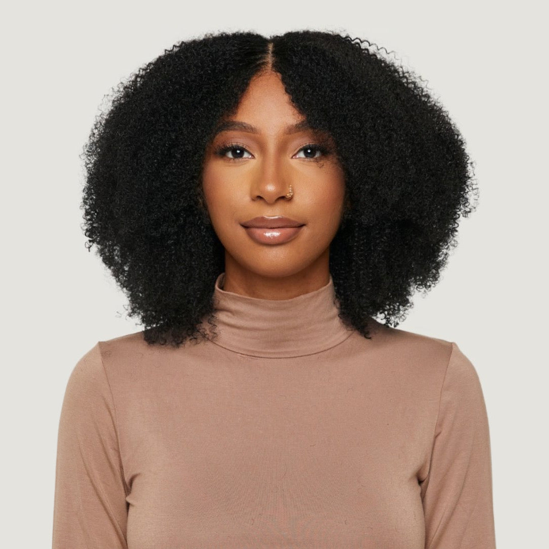 Natural Black Afro Kinky Curly HD Lace Wigs