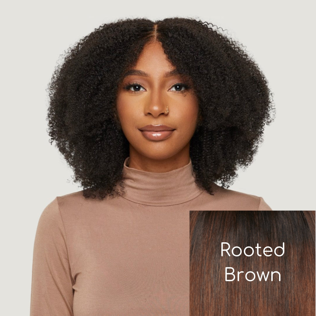 Natural Black Afro Kinky Curly HD Lace Wigs