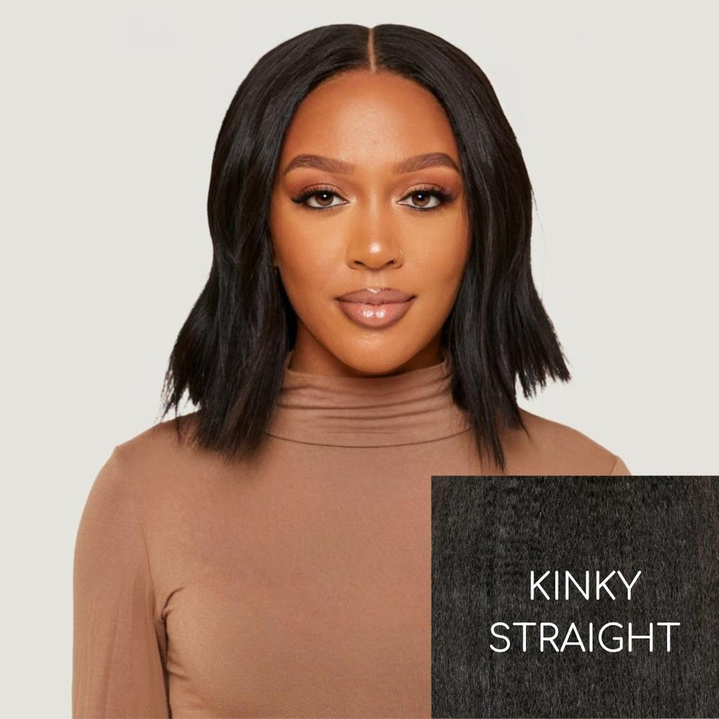 Natural Black Kinky Straight HD Lace Wigs
