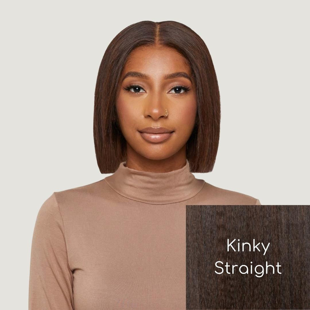 Natural Black Kinky Straight HD Lace Wigs