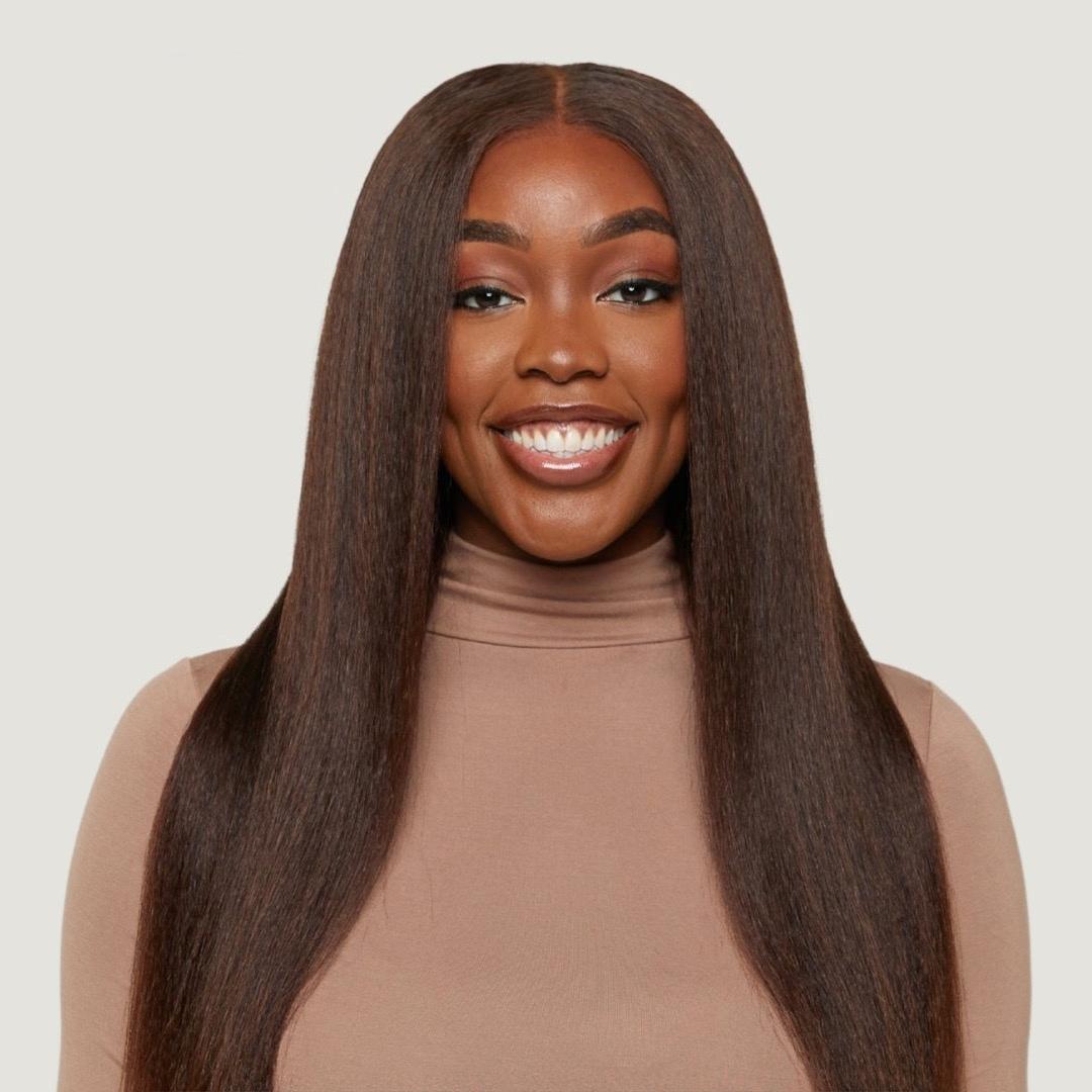 Natural Black Kinky Straight HD Lace Wigs