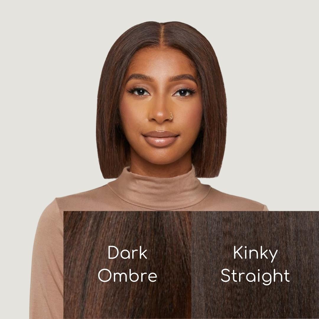 Natural Black Kinky Straight HD Lace Wigs