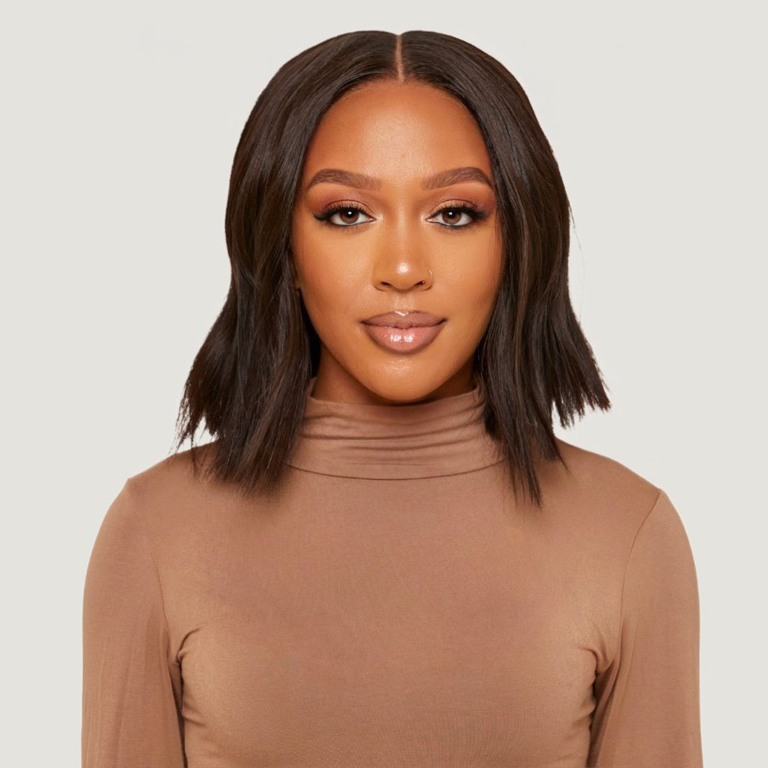 Natural Black Very Straight HD Lace Bob Wig