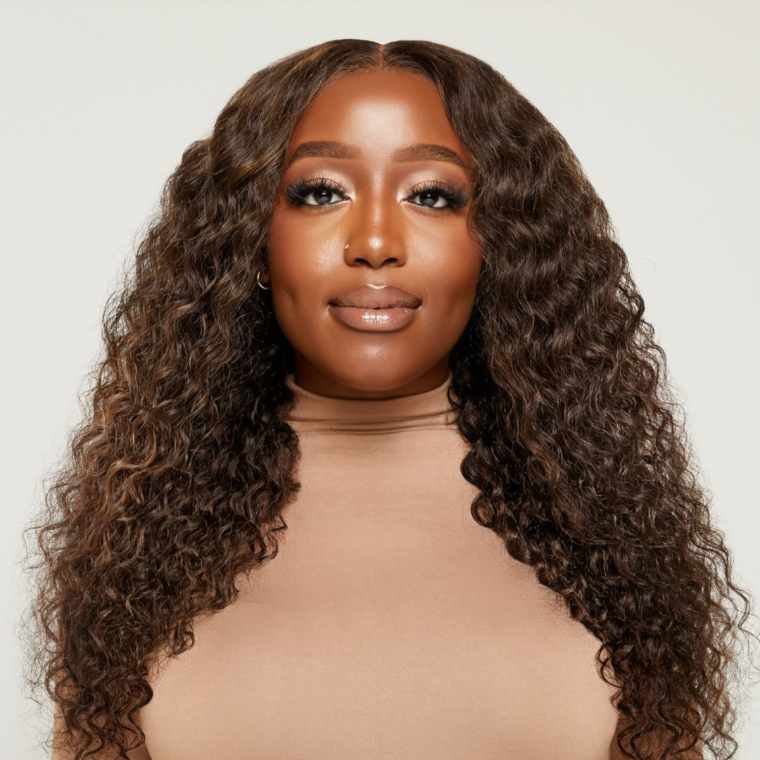 Chocolate Brown Very Wavy HD Lace Wig