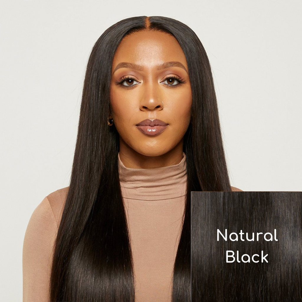 Natural Black V-Part Wig in 20 inches