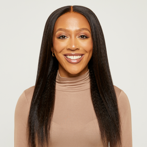 Natural Black Kinky Straight HD Lace Wigs