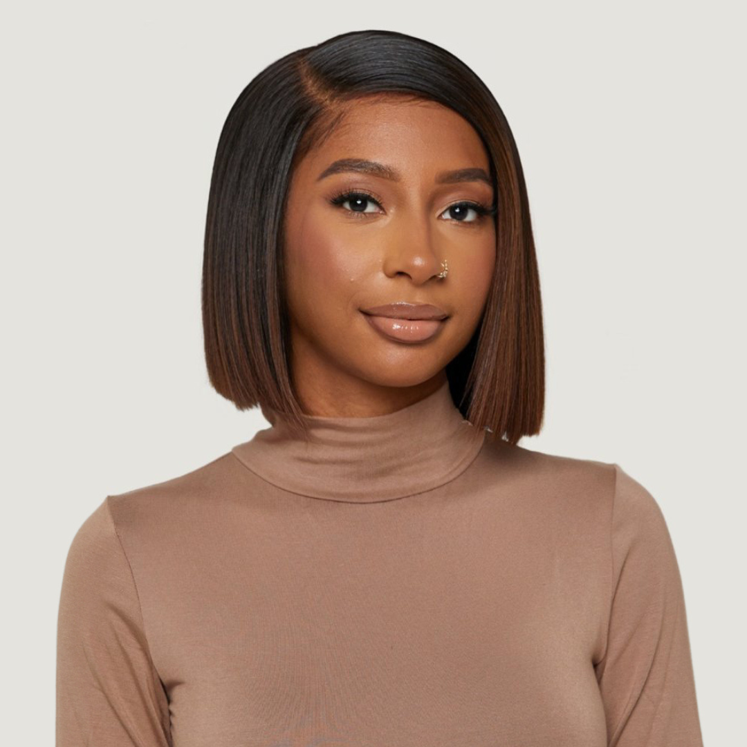 Very Straight HD Lace Wig in 10", Dark Ombre