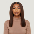 Very Straight HD Lace Wig in 14", Rooted Chocolate Brown