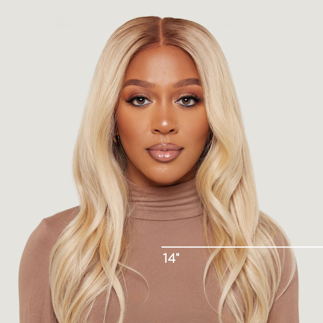 Light Rooted Blonde HD Lace Wig in 14"