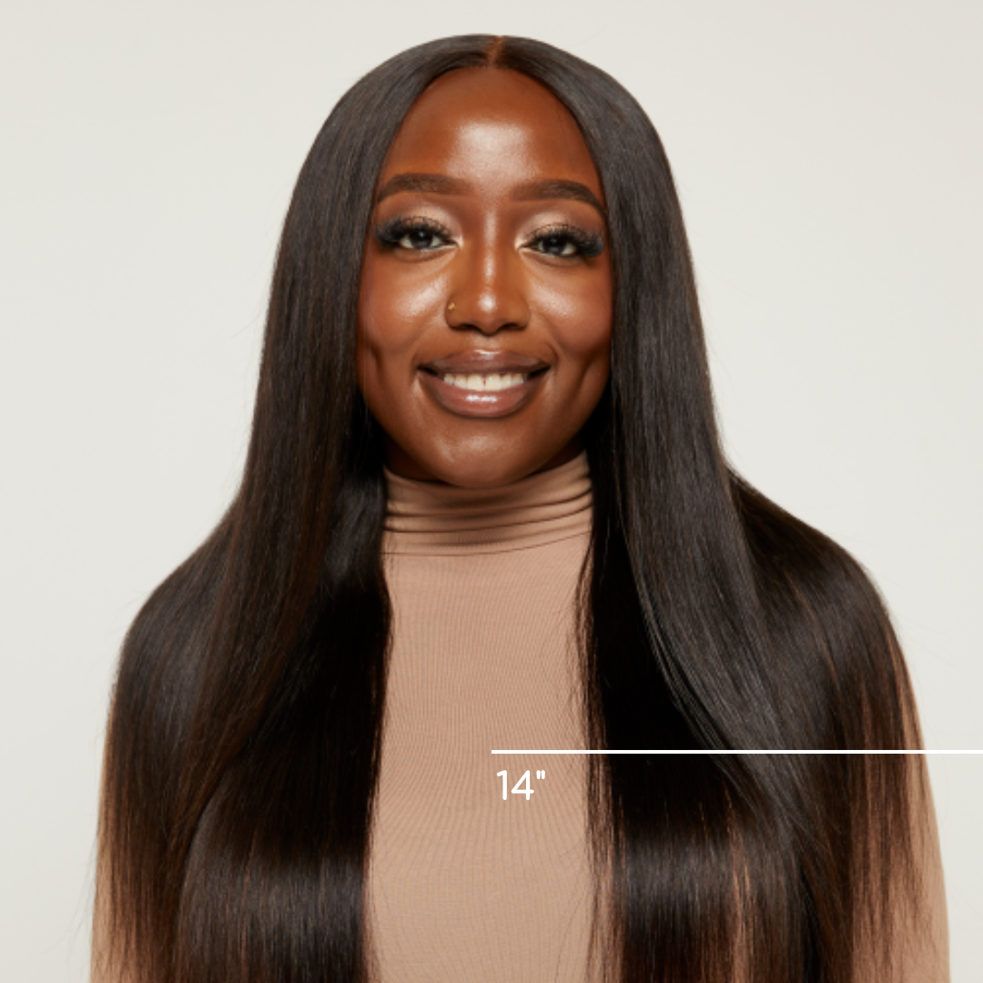 Natural Black Very Straight HD Lace Wig in 14"