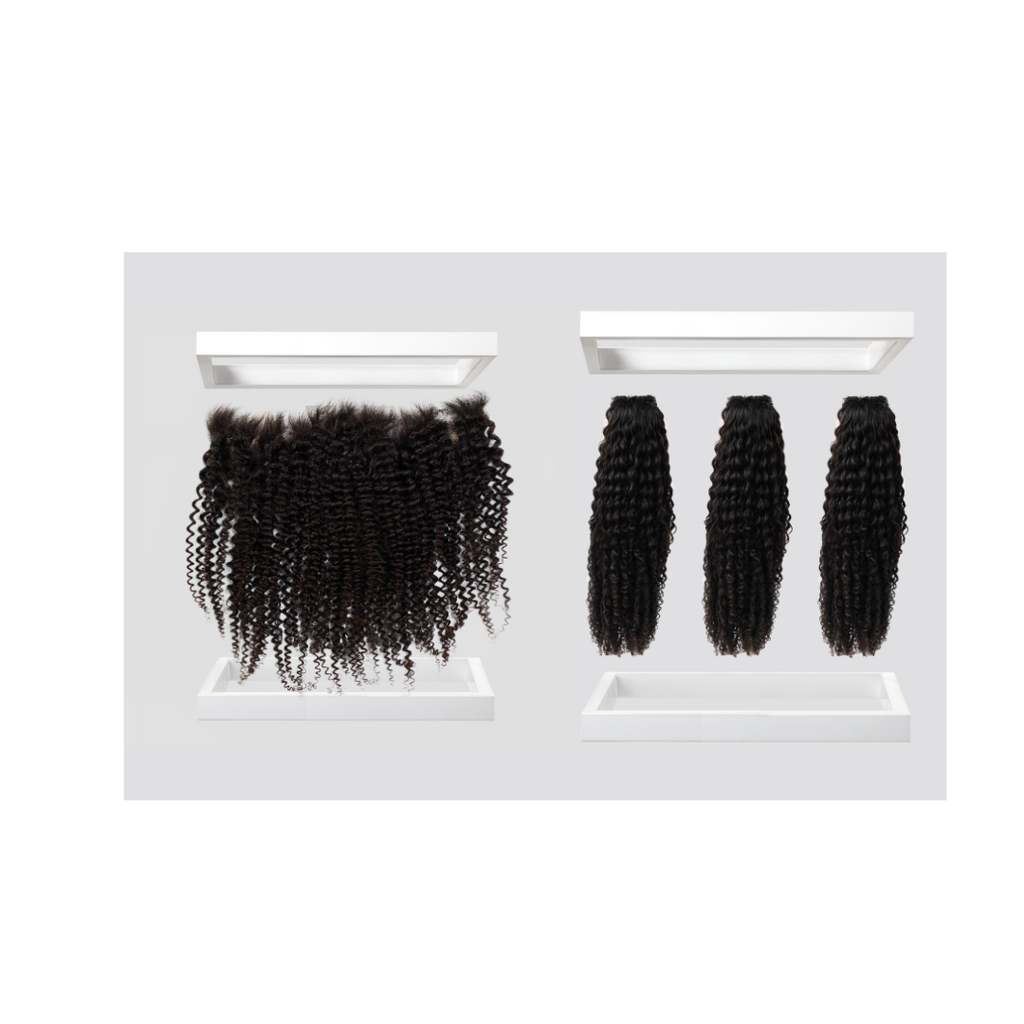 Kinky Curly Bundle Set with 13x6 Frontal