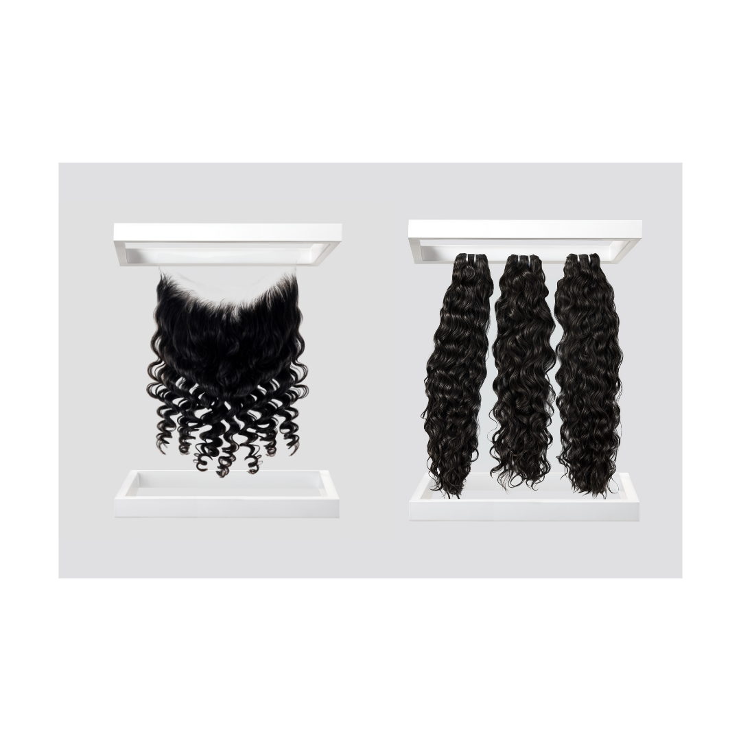 Very Wavy Bundle Set with 13x6 Frontal