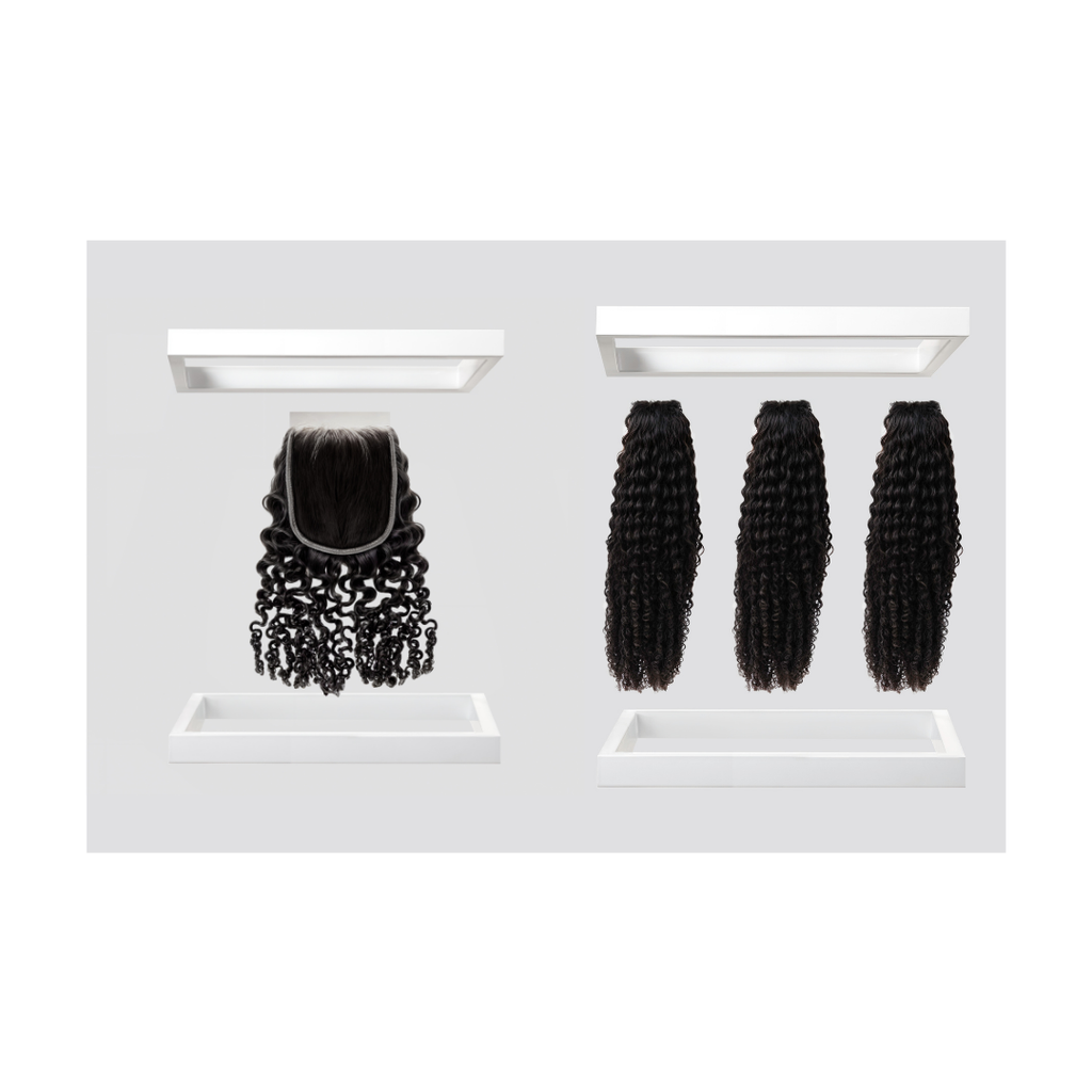 Kinky Curly Bundle Set with 5x5 Closure