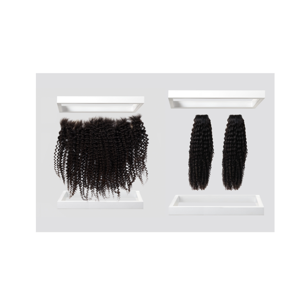 Kinky Curly Bundle Set with 13x6 Frontal